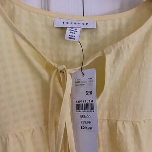Topshop Light Yellow Blouse